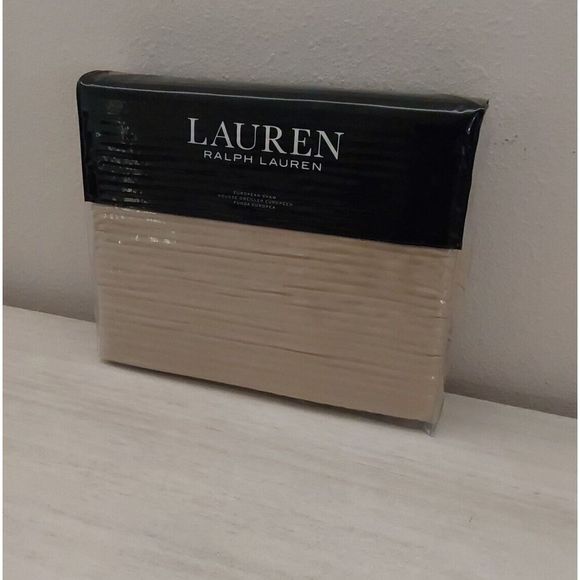 Ralph Lauren SPENCER METALASSE Cotton Blend Clay Tan European Pillow Sham 26x26" - Picture 3 of 10